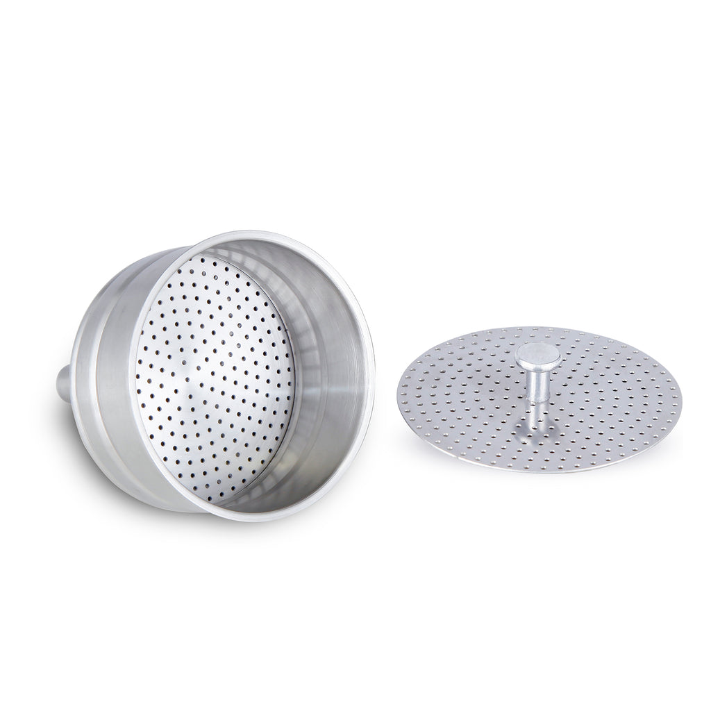 Easyworkz Stainless Steel Coffee Funnel Filter and Reducer Set, 4 - 12 Cup, Espresso Maker Replacement