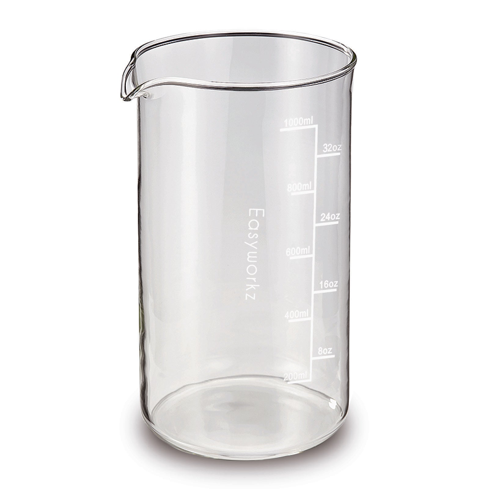 Easyworkz Borosilicate Glass Replacement Beaker for Easyworkz French Press Coffee Maker