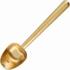 Easyworkz Stainless Steel Long Hollow Handle Coffee Scoop 7g Measuring Spoon for Ground Coffee and Loose Leaf Tea, Brass Gold
