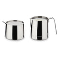 Easyworkz Stainless Steel Sugar bowl and Creamer Set, with Spoon and Anti-Drip Spout, Stackable Design