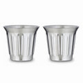 Easyworkz Stainless Steel Espresso Cup 2pcs Set Double Wall Insulated Metal Demitasse Cups 5 fl.oz/ 150 ml, Brushed Silver