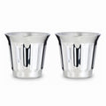 Easyworkz Stainless Steel Espresso Cup 2pcs Set Double Wall Insulated Metal Demitasse Cups 5 fl.oz/ 150 ml, Chrome