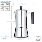 Easyworkz Pedro Espressokocher 200 ml, Edelstahl, italienischer Kaffeekocher, Mokkakanne, Induktions-Espressokanne