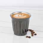 Easyworkz Stainless Steel Espresso Cup 2pcs Set Double Wall Insulated Metal Demitasse Cups 5 fl.oz/ 150 ml, Gunmetal