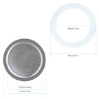 Easyworkz Stainless Steel Coffee Silicone Gasket Seals and Filter Screen, 4 - 12 Cup, Espresso Maker Replacement