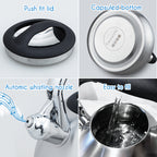 Easyworkz Whistling Stovetop Tea Kettle Food Grade Stainless Steel Hot Water Tea Pot With Loud Whistle