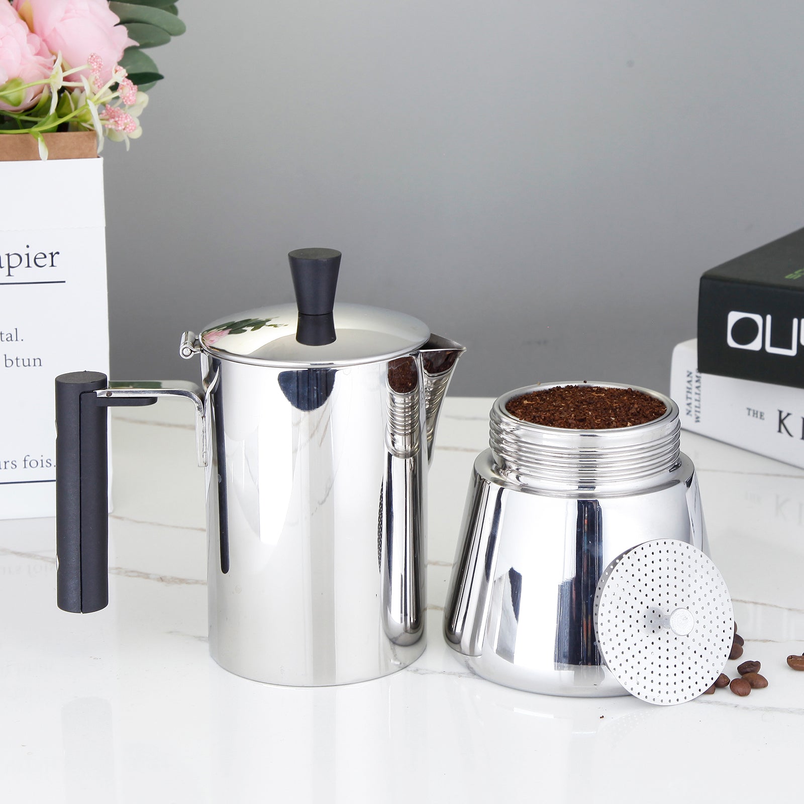 Easyworkz Kaffeereduzierer aus Edelstahl, 4 - 12 Tassen, Ersatz für Espressomaschinen