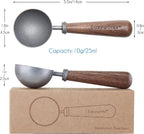 Easyworkz Retro Stainless Steel Coffee Spoon With Black Walnut Handle 10g Measuring Spoon, Vintage