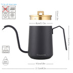 Gooseneck Pour Over Coffee Kettle 20 oz Stainless Steel Hand Drip Coffee Pot With Long Narrow Spout