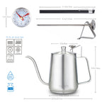 Easyworkz Gage Gooseneck Pour Over Coffee Kettle Stainless Steel Hand Drip Coffee Pot With Long Narrow Spout
