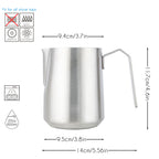 Espresso Steaming Pitcher Stainless Steel 20 oz Coffee Frothing Picther Milk Jug Cappuccino Latte Art Cup