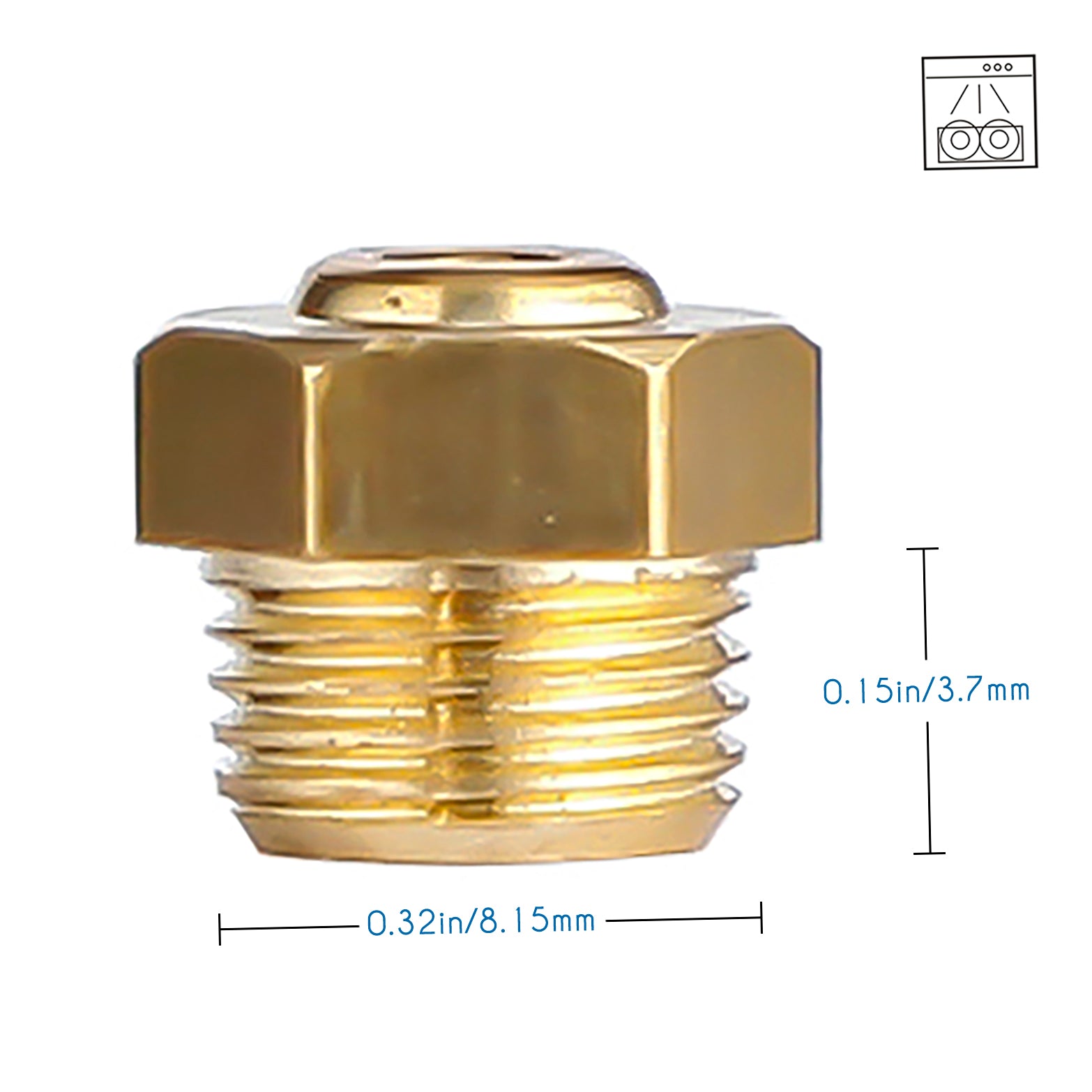Easyworkz Pressure Valve Replacement for Espresso Pot, Moka Coffee Maker Relief Valve Spare Part, Made in Italy, 8mm/M8