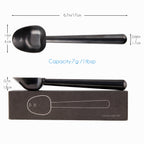 Easyworkz Stainless Steel Long Hollow Handle Coffee Scoop 7g Measuring Spoon for Ground Coffee and Loose Leaf Tea, Gunmetal Black