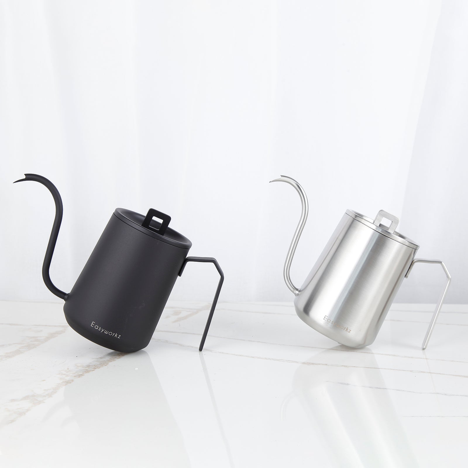 Gooseneck Pour Over Coffee Kettle 20 oz Stainless Steel Hand Drip Coffee Pot With Long Narrow Spout