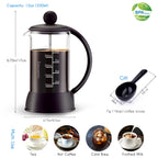 Easyworkz Eclipse French Press Coffee Tea Maker with Borosilicate Glass