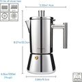 Easyworkz Diego Espressokocher aus Edelstahl, italienische Kaffeemaschine Induktion Mokkakanne, Chrom