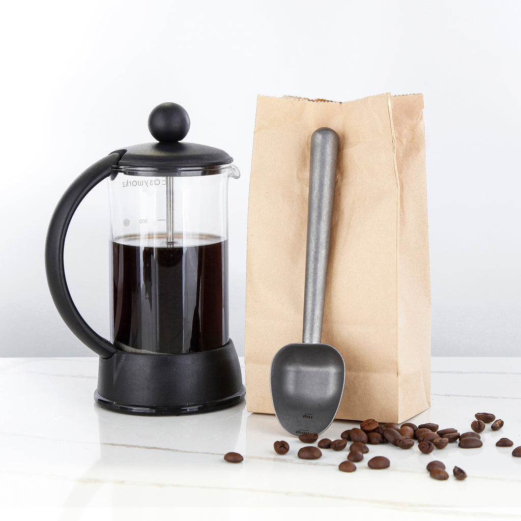 Easyworkz Stainless Steel Long Hollow Handle Coffee Scoop 7g Measuring Spoon for Ground Coffee and Loose Leaf Tea, Vintage