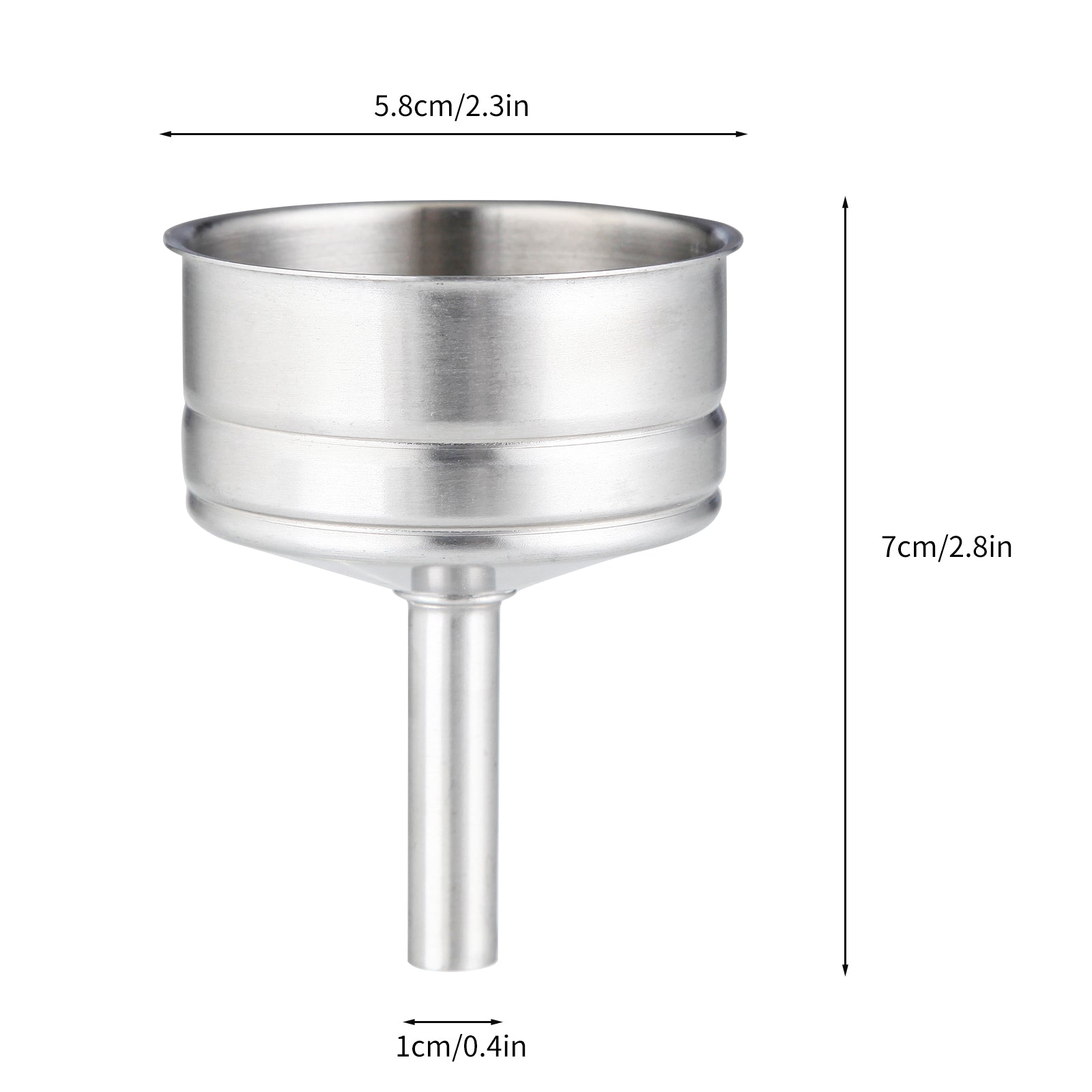 Easyworkz Stainless Steel Coffee Funnel Filter and Reducer & Set of Silicone Gasket Seals and Filter Screen, Espresso Maker Replacement