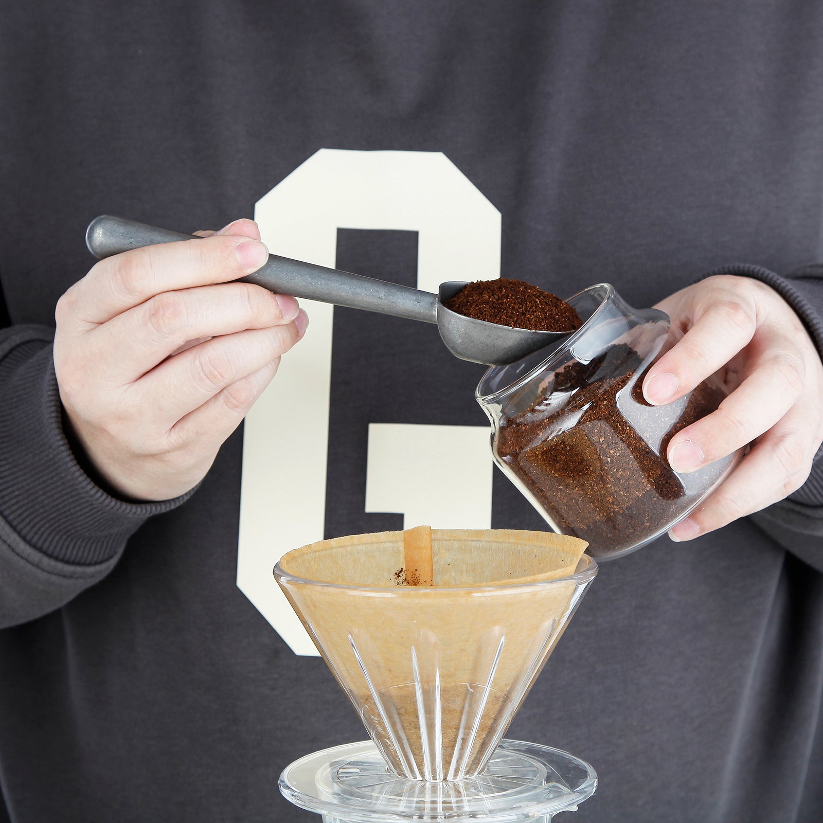 Easyworkz Cuillère doseuse à café en acier inoxydable à long manche creux de 7 g pour café moulu et thé en vrac, style vintage