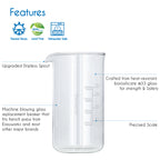 Easyworkz Borosilicate Glass Replacement Beaker for Easyworkz French Press Coffee Maker