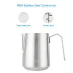 Espresso Steaming Pitcher Stainless Steel 20 oz Coffee Frothing Picther Milk Jug Cappuccino Latte Art Cup