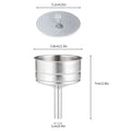 Easyworkz Stainless Steel Coffee Funnel Filter and Reducer Set, 4 - 12 Cup, Espresso Maker Replacement