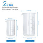 Easyworkz Borosilicate Glass Replacement Beaker for Easyworkz French Press Coffee Maker