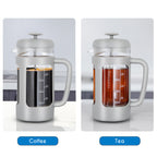 Easyworkz French Press 34 fl.oz / 1000 ml Coffee Tea Maker with Borosilicate Glass,Soft Grip Handle, Light Grey