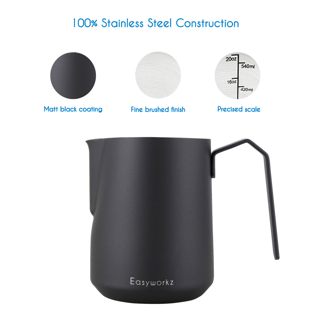 Espresso Steaming Pitcher Stainless Steel 20 oz Coffee Frothing Picther Milk Jug Cappuccino Latte Art Cup