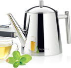 Easyworkz Stainless Steel Teapot with Removeable Infuser Stovetop Tea Maker for Fruit Herbal and Infusion Tea