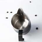 Easyworkz Espresso Steaming Pitcher 12-15 fl.oz(350-450 ml) Stainless Steel Coffee Frothing Picther Milk Jug Cappuccino Latte Art Cup, Black