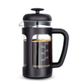 Easyworkz French Press 12 fl.oz / 350 ml Coffee Tea Maker with Borosilicate Glass,Soft Grip Handle, Black