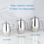 Easyworkz Nando Cafetière à Piston Isotherme à Double Paroi en Acier Inoxydable 304