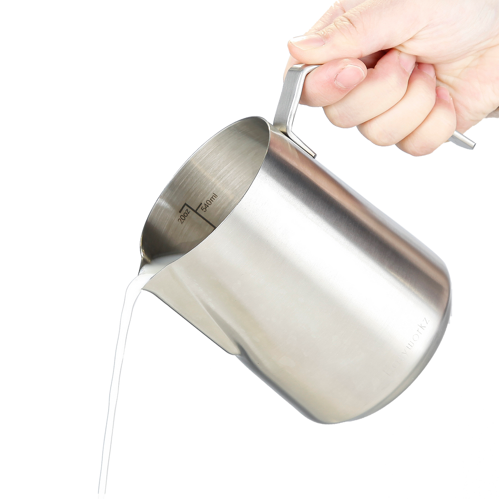 Espresso Steaming Pitcher Stainless Steel 20 oz Coffee Frothing Picther Milk Jug Cappuccino Latte Art Cup