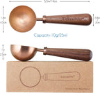 Easyworkz Retro Stainless Steel Coffee Spoon With Black Walnut Handle 10g Measuring Spoon, Rose Gold