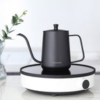 Easyworkz Gooseneck Pour Over Coffee Kettle 30 fl oz / 900 ml Stainless Steel Hand Drip Coffee Pot with Long Narrow Spout Suitable for Induction Cookers, Black