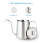 Gooseneck Pour Over Coffee Kettle 20 oz Stainless Steel Hand Drip Coffee Pot With Long Narrow Spout