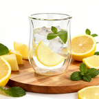 Easyworkz Double Walled Glass Coffee Mugs,Set of 2, Clear Borosilicate Glass Cups for Coffee, Tea, Whiskey, Cocktails