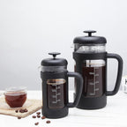 Easyworkz French Press Coffee Tea Maker with Borosilicate Glass Soft Grip Handle