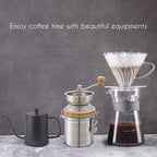 Easyworkz Gage Gooseneck Pour Over Coffee Kettle 12 fl.oz / 350 ml Stainless Steel Hand Drip Coffee Pot With Long Narrow Spout, Black