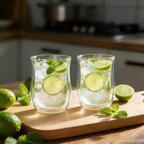 Easyworkz Double Walled Glass Coffee Mugs,Set of 2, Clear Borosilicate Glass Cups for Coffee, Tea, Whiskey, Cocktails