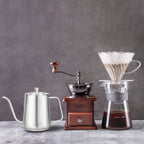 Easyworkz Gooseneck Pour Over Coffee Kettle 30 fl oz / 900 ml Stainless Steel Hand Drip Coffee Pot with Long Narrow Spout Suitable for Induction Cookers, Silver