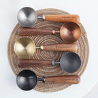 Easyworkz Retro Stainless Steel Coffee Spoon With Black Walnut Handle 10g Measuring Spoon, Rose Gold