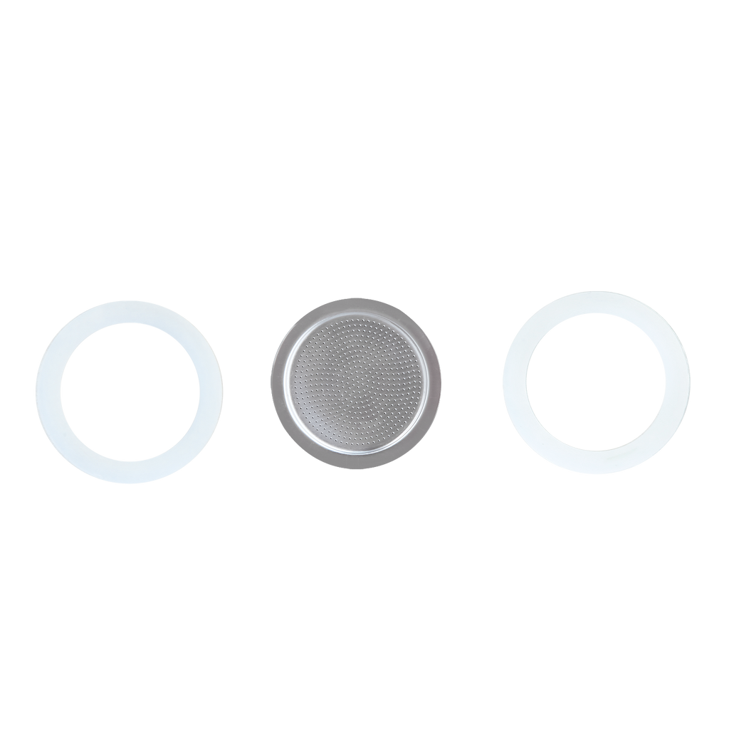 Entonnoir à café et réducteur en acier inoxydable Easyworkz et jeu de joints en silicone et filtre, remplacement pour cafetière expresso
