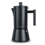 Easyworkz Diego Espressokocher Herdplatte Edelstahl Italienische Kaffeemaschine Induktion Mokkakanne, Mattschwarz