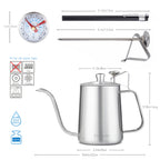 Easyworkz Gage Gooseneck Pour Over Coffee Kettle Stainless Steel Hand Drip Coffee Pot With Long Narrow Spout
