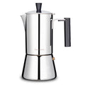 Easyworkz Pedro Espressokocher für Herdplatten 300 ml / 10 fl oz Edelstahl Italienische Kaffeemaschine Espressokanne Mokkakanne Induktions-Espressokanne