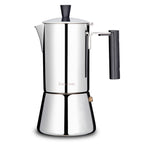 Easyworkz Pedro Espressokocher für Herdplatten 300 ml / 10 fl oz Edelstahl Italienische Kaffeemaschine Espressokanne Mokkakanne Induktions-Espressokanne