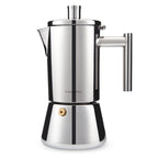 Easyworkz Diego Stovetop Espresso Maker Stainless Steel Italian Coffee Machine Maker Induction Moka Pot