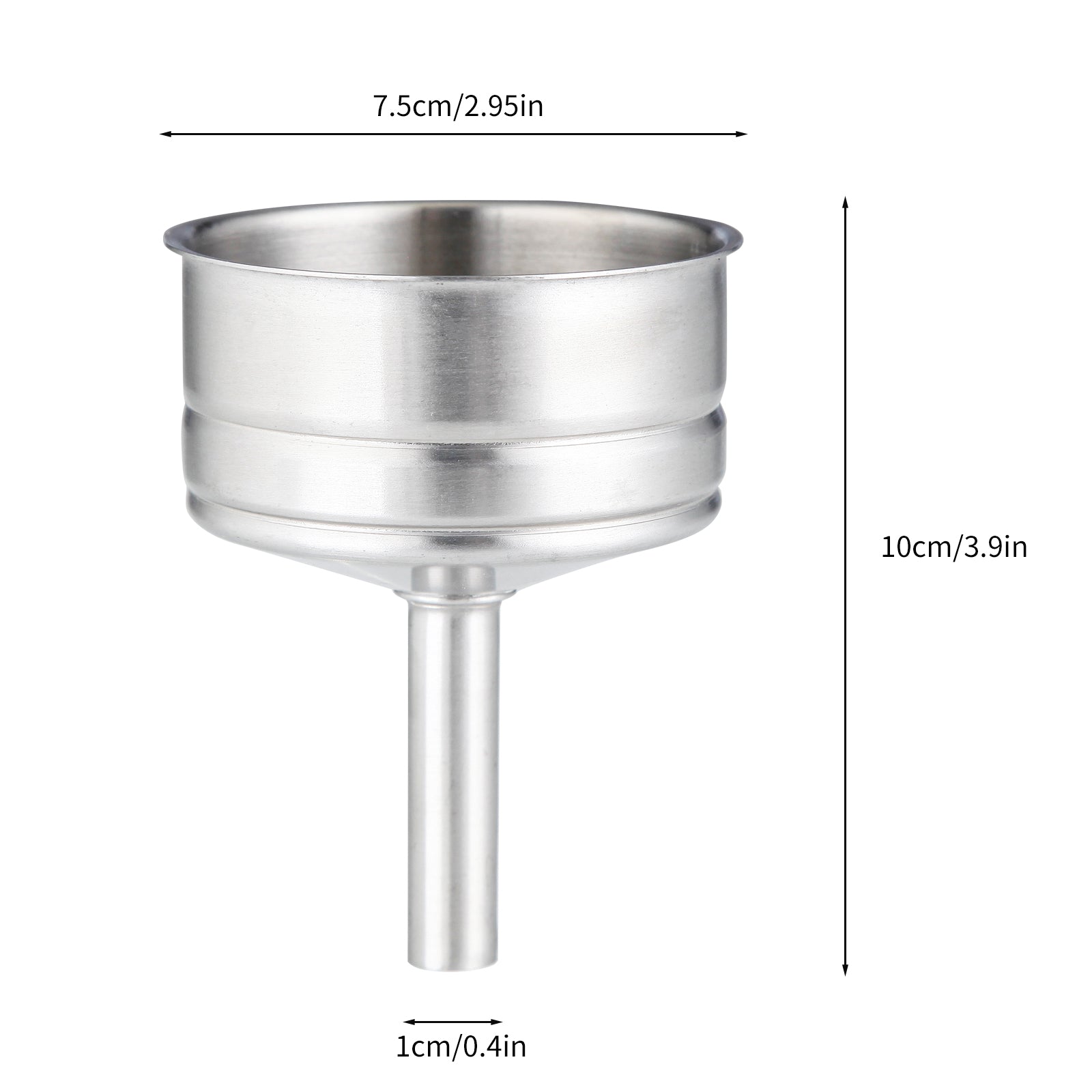 Easyworkz Stainless Steel Coffee Funnel Filter and Reducer & Set of Silicone Gasket Seals and Filter Screen, Espresso Maker Replacement